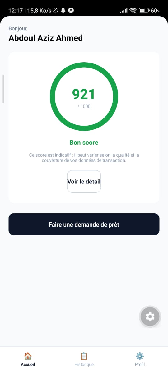 Application mobile emprunteur
